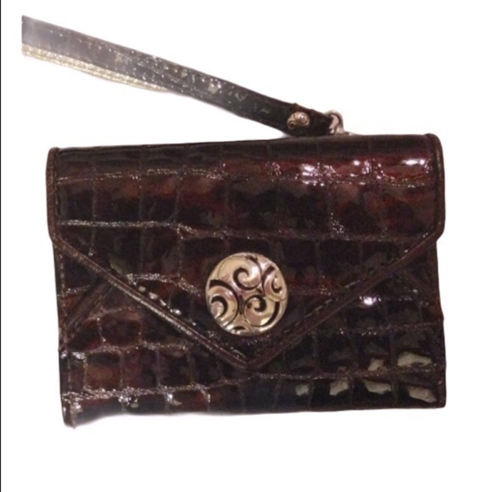 Brighton embossed leather case wristlet